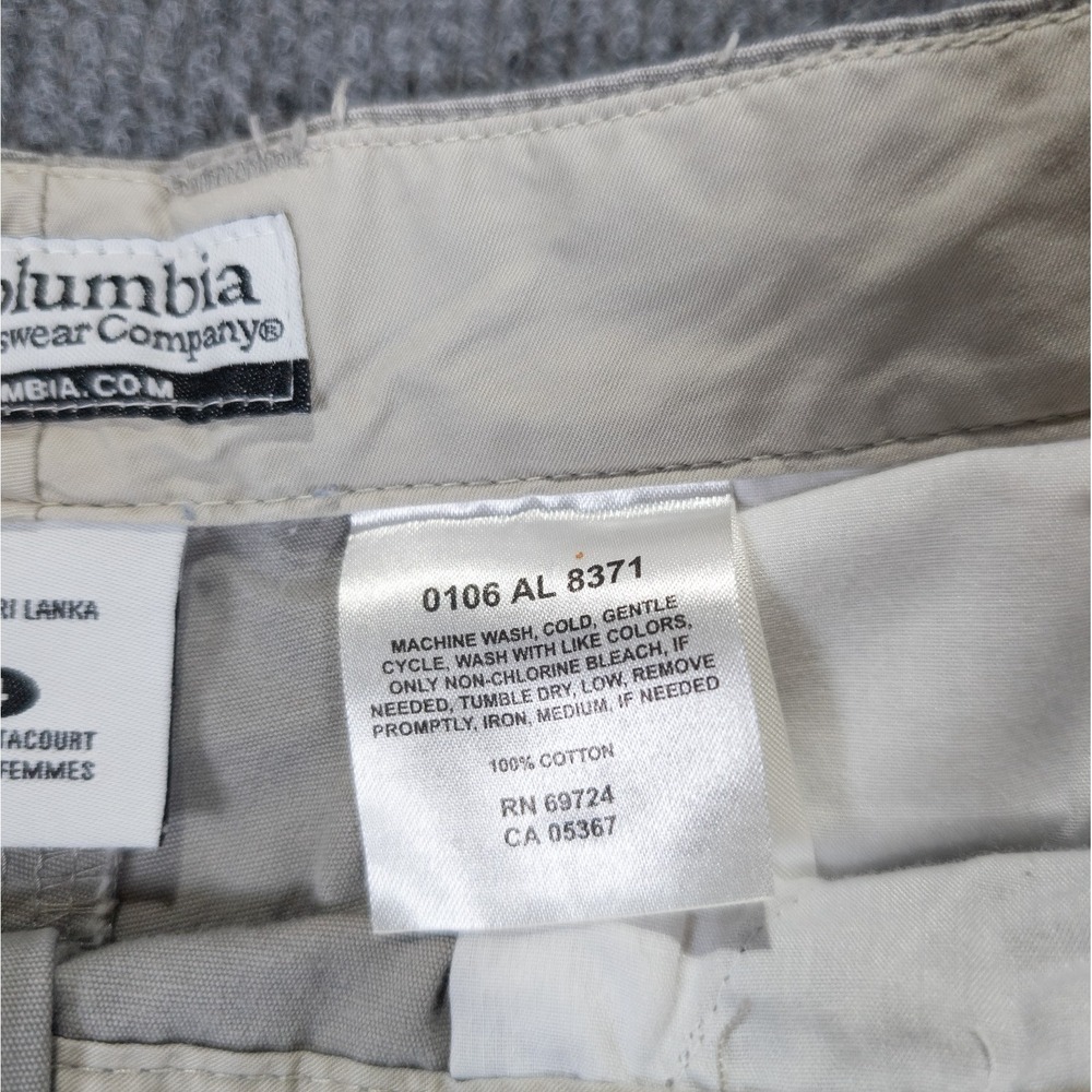 Columbia Outdoor Womens 14 Beige Khaki Utility Cargo Capri Pants Cropped 23 In - Picture 4 of 16